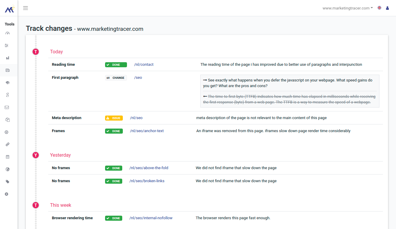 SEO Monitoring Tool