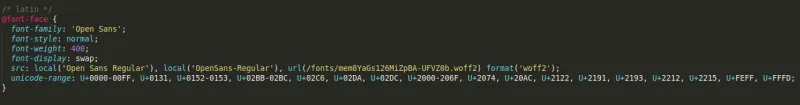 self hosted font css